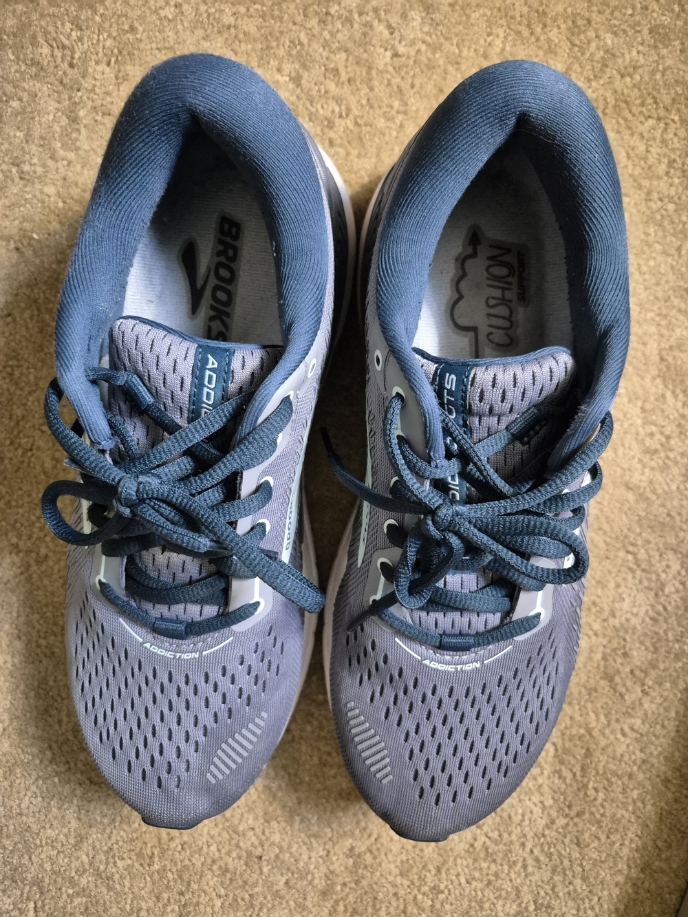 Brooks Addiction 15 Gray Running Shoes - Cushion Support